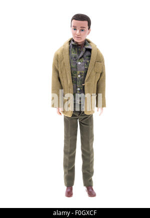 0750 Ken Doll (1961)    Ken (Ken Carson) by Mattel.  Toy doll introduced in 1961. Boyfriend of Barbie. 12' tall vinyl doll Stock Photo