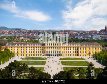 Schonbrunn Palace Gardens at Vienna in spring , UNESCO World Heritage Site. Stock Photo