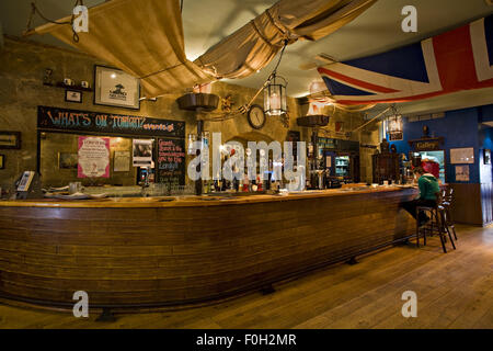 Gibraltar bar interior Stock Photo