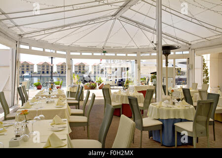 restaurant interior at Queensway Quay, Stock Photo