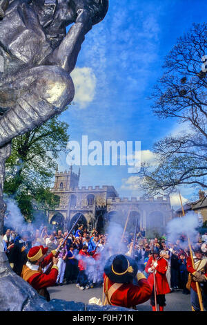 Oliver Cromwell's 400th anniversary celebrations at Huntingdon. Cambridgeshire. UK Crca 1999 Stock Photo