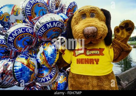 Henry Hound, the Alton Towers mascot. Staffordshire, England, UK. Circa 1980's Stock Photo