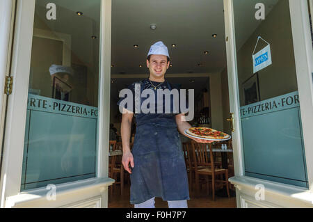 Family run Italian Pizzeria. St Leonards on Sea. Hastings. East Sussex. England. UK Stock Photo