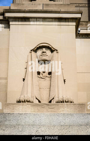 Sphinx Statue Power, House of the Temple, Scottish Rite of Freemasonry, 1733 16th Street NW, Washington, DC Stock Photo