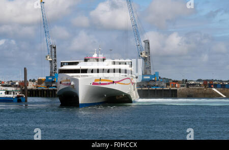 HSC Condor Liberation Ferry is a fast ferry which was built by Austal Shipbuilders based in Henderson in Australia. Stock Photo