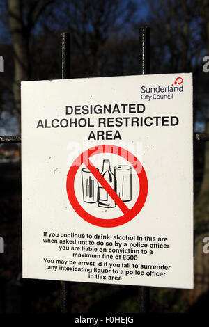 Alcohol restricted area - UK Stock Photo - Alamy
