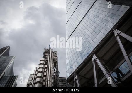 Trio of iconic skyscrapers in the City of London Stock Photo