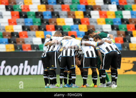 Udine, Italy. 16th August, 2015. Udinese's players during the Tim Cup 2015-16 football match Udinese Calcio v Novara Calcio on 16th August, 2015 at Friuli Stadium in Udine, Italy. Credit:  Andrea Spinelli/Alamy Live News Stock Photo