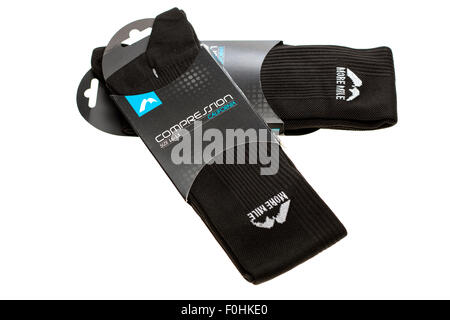 Two pairs of mens size 11 to 13 compression socks Stock Photo