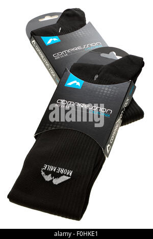 Two pairs of mens size 11 to 13 compression socks Stock Photo