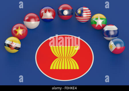 Association of Southeast Asian Nations concept Stock Photo
