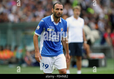 Udine, Italy. 16th August, 2015. Novara's defender Garofalo Agostino during the Tim Cup 2015-16 football match Udinese Calcio v Novara Calcio on 16th August, 2015 at Friuli Stadium in Udine, Italy. Credit:  Andrea Spinelli/Alamy Live News Stock Photo