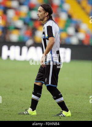 Udine, Italy. 16th August, 2015. Udinese's midfielder Manuel Iturra during the Tim Cup 2015-16 football match Udinese Calcio v Novara Calcio on 16th August, 2015 at Friuli Stadium in Udine, Italy. Credit:  Andrea Spinelli/Alamy Live News Stock Photo