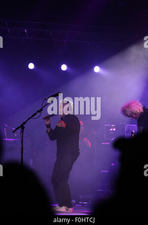 KYIV, UKRAINE - JUNE 30, 2012: Roger Taylor of Queen performs onstage during charity Anti-AIDS concert at the Independence Square on June 30, 2012 in Kyiv, Ukraine Stock Photo