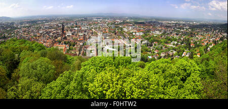Panoramic view of Freiburg im Breisgau city, Baden-Wurttemberg state, Germany Stock Photo
