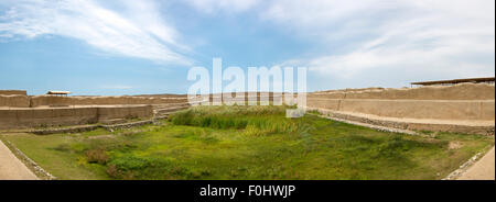 Remains of the archaeological city of Chan Chan in Trujillo. Peru. Stock Photo