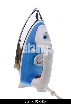 Electric steam iron cut out isolated on white background Stock Photo