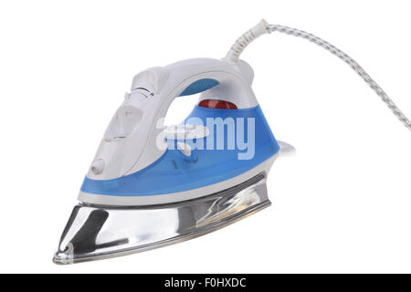 Electric steam iron cut out isolated on white background Stock Photo