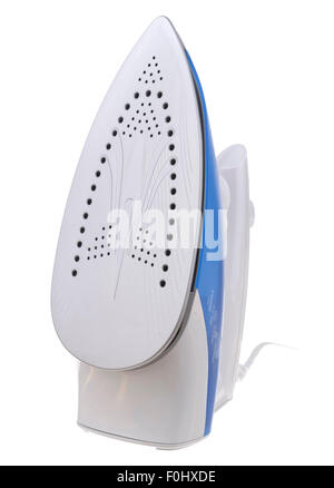 Electric steam iron cut out isolated on white background Stock Photo