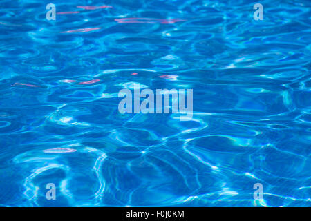 Blue ripped water in swimming pool in Matapalo, Costa Rica 2013 Stock Photo