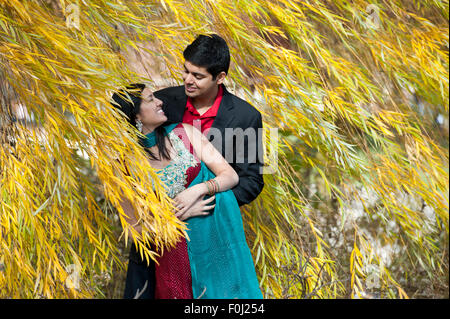 Happy Young Indian Couple Posing Stock Photo - Alamy
