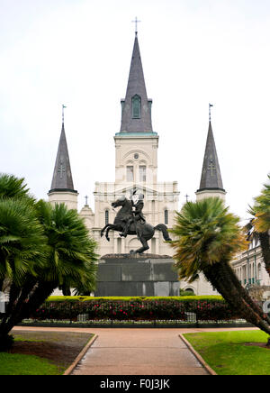 Chartres Street & St. Louis Cathedral, French Quarter, New Orleans Stock Photo - Alamy
