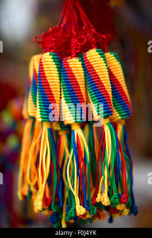 Colorful hangers in the main Tibetan Tourist Market in Lhasa, China, 2013 Stock Photo