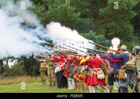 Military History Weekend with re-enactments and displays of histrical periods in British history at Cannock Chase Visitor Centre Stock Photo