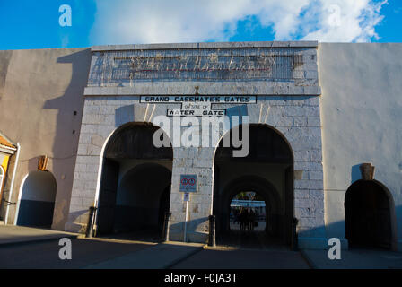Grand Casemates gates, Gibraltar, Europe Stock Photo