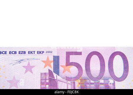 500 euro note detail background Stock Photo