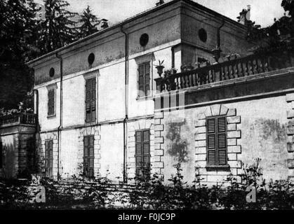 Verdi, Giuseppe, 10.10.1813 - 27.1.1901, Italian composer, his house in Sant' Agata near Busseto,