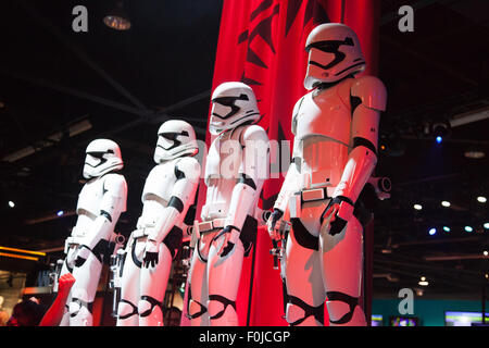 Anaheim, California, USA. 15th Aug, 2015. The Star Wars 7 exhibit at the Disney D23 Expo fan event in Anaheim, CA, USA August 15, 2015. Credit:  Kayte Deioma/Alamy Live News Stock Photo