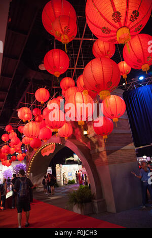 Anaheim, California, USA. 15th Aug, 2015. The Shanghai Disneyland exhibit at the Disney D23 Expo fan event in Anaheim, CA, USA August 15, 2015. Credit:  Kayte Deioma/Alamy Live News Stock Photo