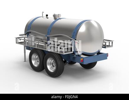 liquide container trailer isolated on a white background. Stock Photo