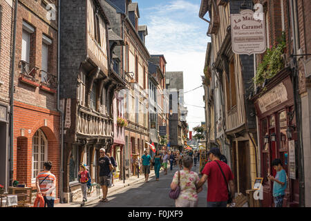 Street in Honfleur, Normandy, France Stock Photo