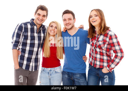 Group 4 happy smiling young teen girls. Fashion lady teenager.Stylish  elegant four children posing studio in blue dresses, catalog clothes.  Girlfriends in beautiful womanly dresses for event,holiday Stock Photo -  Alamy