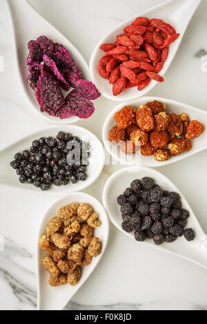 Dried super fruits for a healthy lifestyle Stock Photo