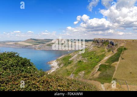 Dorset coastline viewed from St Aldhelms Head Stock Photo