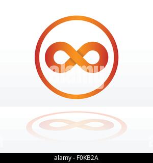 orange infinity symbol vector illustration Stock Vector