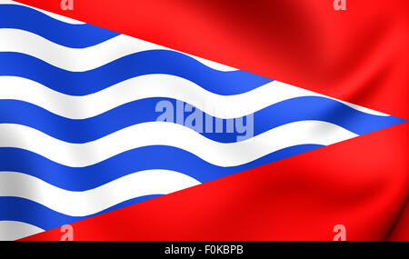 Flag of Adrados, Spain. Close Up. Stock Photo