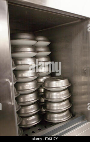 Modern Cruise liner Galley kitchen area preparing and serving guests food on The Celebrity Eclipse Stock Photo