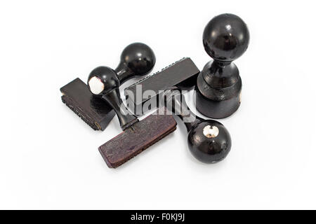Old rubber stamp isolated on white background Stock Photo - Alamy