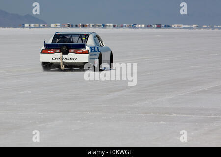 Detail view of an unidentified racing car during the World of Speed at Bonneville Salt Flats Recreation Area Utah USA, 2012. Stock Photo