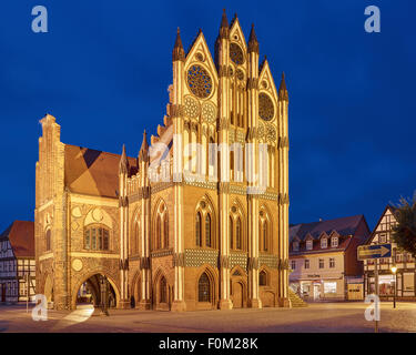 Town Hall in Tangermuende, Saxony-Anhalt, Germany Stock Photo