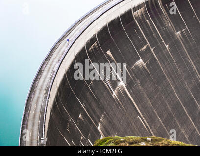 Mooserboden reservoir with Mooser dam, Kaprun, Austria Stock Photo