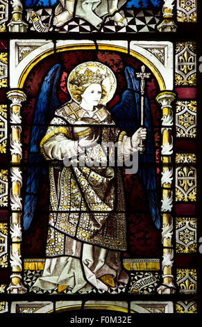East Window detail, St. Mary Magdalene Church, Castle Ashby, Northamptonshire, England, UK Stock Photo