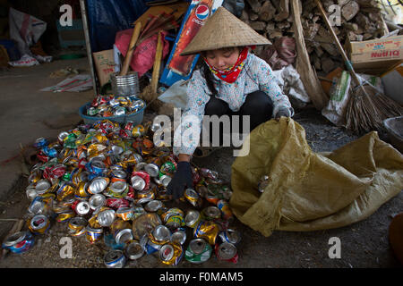 recycling of waste in Hanoi, Vietnam Stock Photo