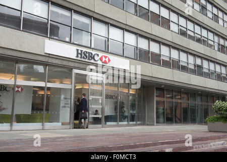 HSBC building on Silver Street Head in Sheffield Thousnds of job cuts have been announced by HSBC as part of a re-organisation Stock Photo