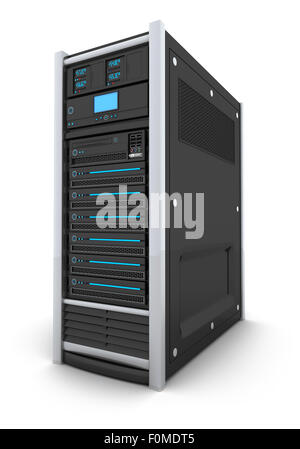 server high-end only (done in 3d, isolated) Stock Photo