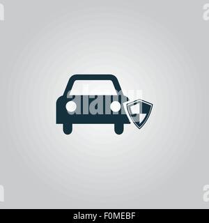 vehicle shield over gray background vector illustration Stock Vector